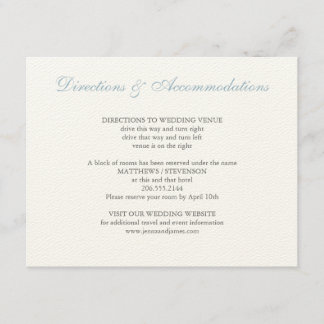 Carte D'accompagnement Carton de mariage aux Hortensias