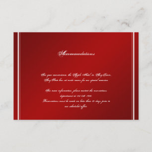Carte D'accompagnement Carton de mariage d'hiver flocon de neige rouge bl