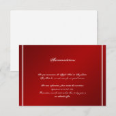 Carte D'accompagnement Carton de mariage d'hiver flocon de neige rouge bl (Devant / Derrière)