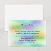 Carte D'accompagnement Carton de mariage gay arc-en-ciel pastel (Devant / Derrière)