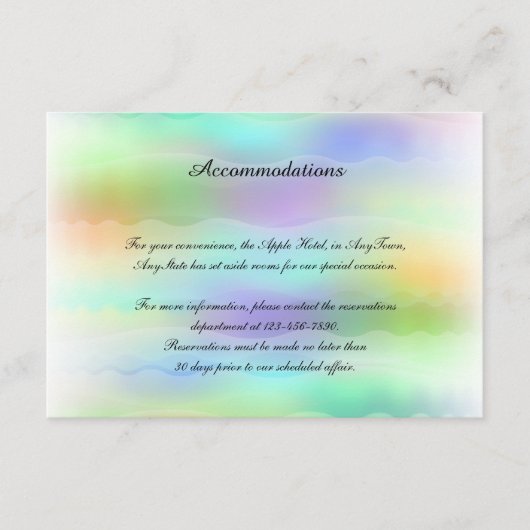 Carte D'accompagnement Carton de mariage gay arc-en-ciel pastel (Devant)
