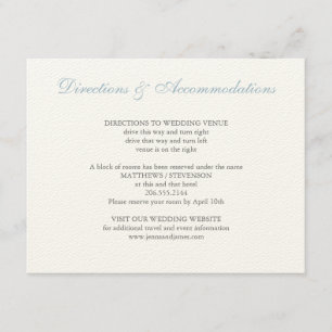 Carte D'accompagnement Carton de mariage Hydrangea