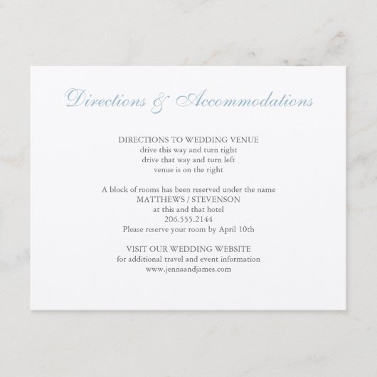 Carte D'accompagnement Carton de mariage Hydrangea (Devant)
