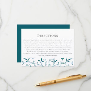 Carte D'accompagnement Carton de mariage moderne avec décorations en form