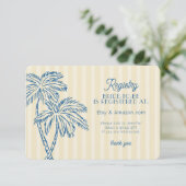Carte D'accompagnement Carton de mariage Yellow Palm Springs Pastel Beach (Debout devant)