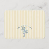 Carte D'accompagnement Carton de mariage Yellow Palm Springs Pastel Beach (Dos)