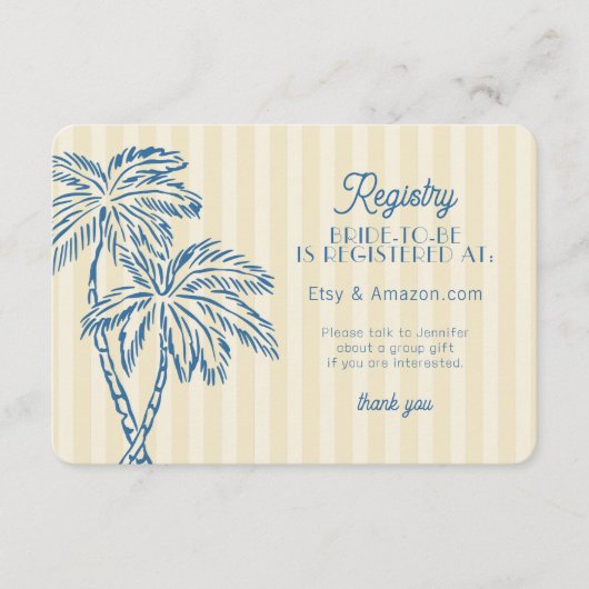 Carte D'accompagnement Carton de mariage Yellow Palm Springs Pastel Beach (Devant)