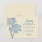 Carte D'accompagnement Carton de mariage Yellow Palm Springs Pastel Beach (Devant / Derrière)