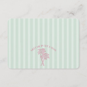 Carte D'accompagnement Carton de registry de plage pastel Green Palm Spri