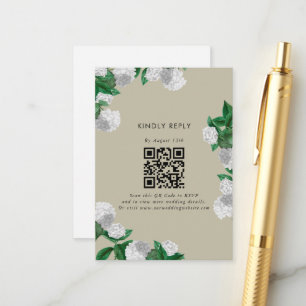 Carte D'accompagnement Carton de réponse de mariage à la verdure florale
