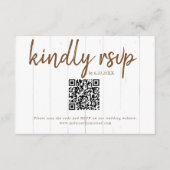 Carte D'accompagnement Carton de réponse pour Bottes de Campagne Rustique (Devant)