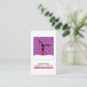 Carte D'accompagnement Carton de Ticket d'Invitation à la Fête de Noël de (Debout devant)