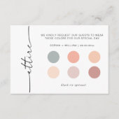 Carte D'accompagnement Carton d'insertion de code vestimentaire pour invi (Devant)