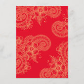 Carte D'accompagnement Carton d'insertion de mariage Mehndi (Dos)