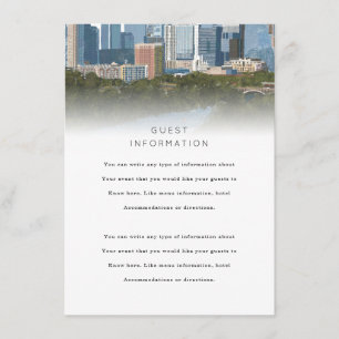 Carte D'accompagnement Carton d'invitation de mariage à Austin Texas