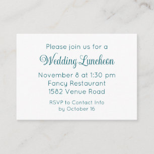 Carte D'accompagnement Carton d'invitation de mariage élégant écriture sa
