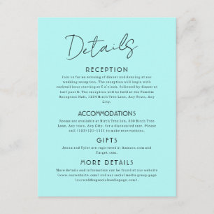 Carte D'accompagnement Carton d'invitation de mariage grand format Northe