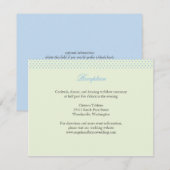 Carte D'accompagnement Carton d'invitation de mariage Hydrangea + Points (Devant / Derrière)