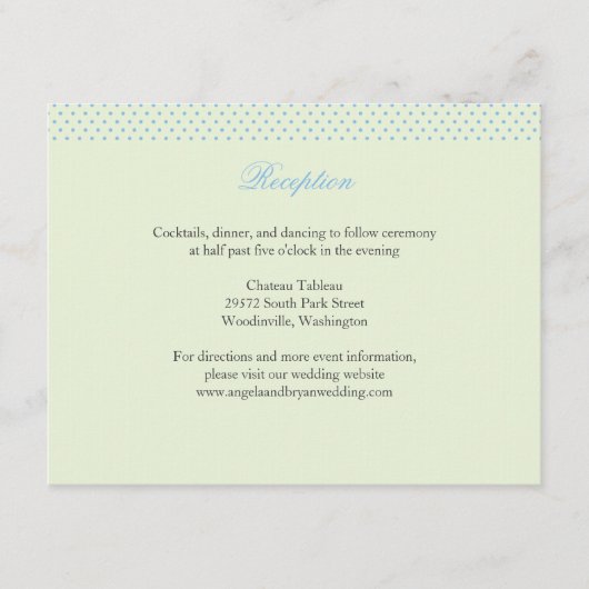 Carte D'accompagnement Carton d'invitation de mariage Hydrangea + Points (Devant)