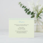 Carte D'accompagnement Carton d'invitation de mariage Hydrangea + Points (Debout devant)