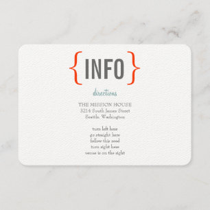 Carte D'accompagnement Carton d'invitation de mariage Modern Merriment