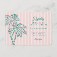 Carton d'invitation de mariage Pink Palm Springs P
