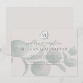 Carte D'accompagnement Carton d'invitation de réception de mariage au Euc (Devant / Derrière)