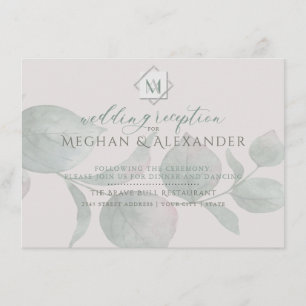 Carte D'accompagnement Carton d'invitation de réception de mariage au Euc