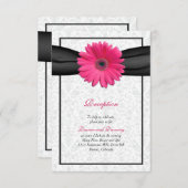 Carte D'accompagnement Carton d'invitation de réception de mariage au rub (Devant / Derrière)