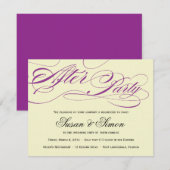 Carte D'accompagnement Carton d'invitation de soirée élégant écriture vio (Devant / Derrière)