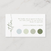 Carte D'accompagnement Carton d'invitation pour tenue de mariage sage (Devant)