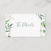 Carte D'accompagnement Carton d'invitation supplémentaire de mariage avec (Devant)