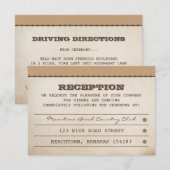 Carte D'accompagnement Cartons de réponse pour un mariage (Devant / Derrière)