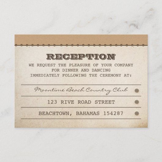 Carte D'accompagnement Cartons de réponse pour un mariage (Devant)