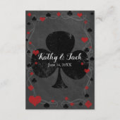 Carte D'accompagnement Casino Las Vegas Détails du Mariage (Dos)