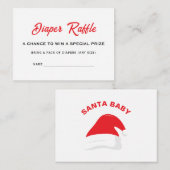 Carte D'accompagnement Casquette d'hiver Père Noël Baby shower Déchets No (Devant / Derrière)