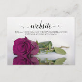 Carte D'accompagnement Cassis Berry Purple Rose Elégant Mariage Website (Devant)