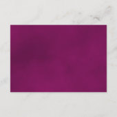 Carte D'accompagnement Cassis Berry Purple Rose Elégant Mariage Website (Dos)