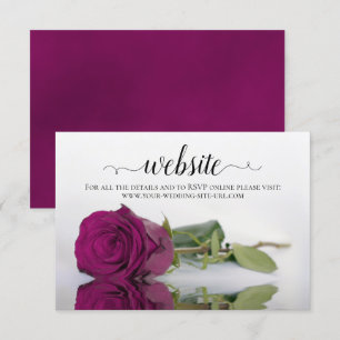 Carte D'accompagnement Cassis Berry Purple Rose Elégant Mariage Website