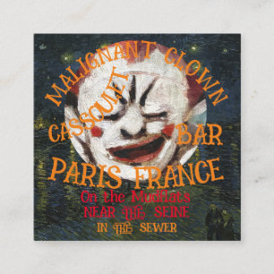 CARTE D'ACCOMPAGNEMENT CASSOULET BAR DE CLOWN MALIN PARIS FRANCE