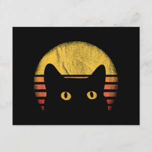 Carte D'accompagnement Cat Retro Vintage