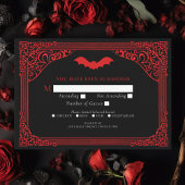 Carte D'accompagnement Cathédrale gothique Vampire Mariage RSVP