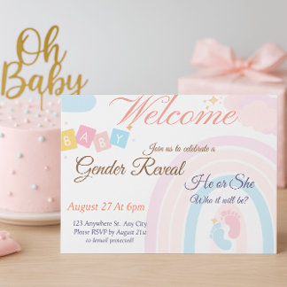 Carte D'accompagnement Celebrate Your Baby Shower in Pure Joy | Pastel