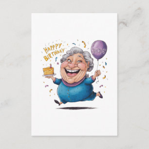 Carte D'accompagnement Célébration de l'anniversaire de grand-mère