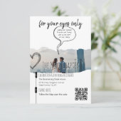 Carte D'accompagnement Célébration du Mariage moderne Courthouse Elopemen (Debout devant)