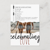 Carte D'accompagnement Célébration du Mariage moderne Courthouse Elopemen (Dos)