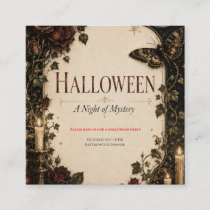 Carte D'accompagnement Célébration élégante de Halloween gothique
