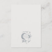 Carte D'accompagnement Céleste Marine Starry Night Moon Détails du Mariag (Dos)