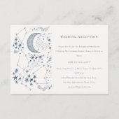 Carte D'accompagnement Céleste Marine Starry Night Moon Réception de mari (Devant)