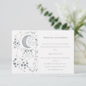 Carte D'accompagnement Céleste Marine Starry Night Moon Réception de mari (Debout devant)